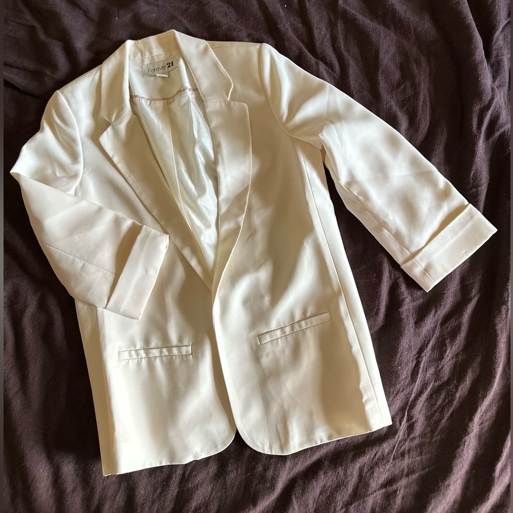 Forever 21 Off White Cream Blazer